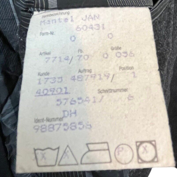 Daniel Hechter Overcoat Men's Size 44 Gray Charcoal Lined Vented Wool Blend Coat - Picture 5 of 12